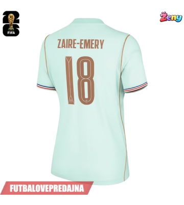 Lacne Ženy Futbalové dres Francúzsko Warren Zaire-Emery #18 MS 2026 Krátky Rukáv - Preč